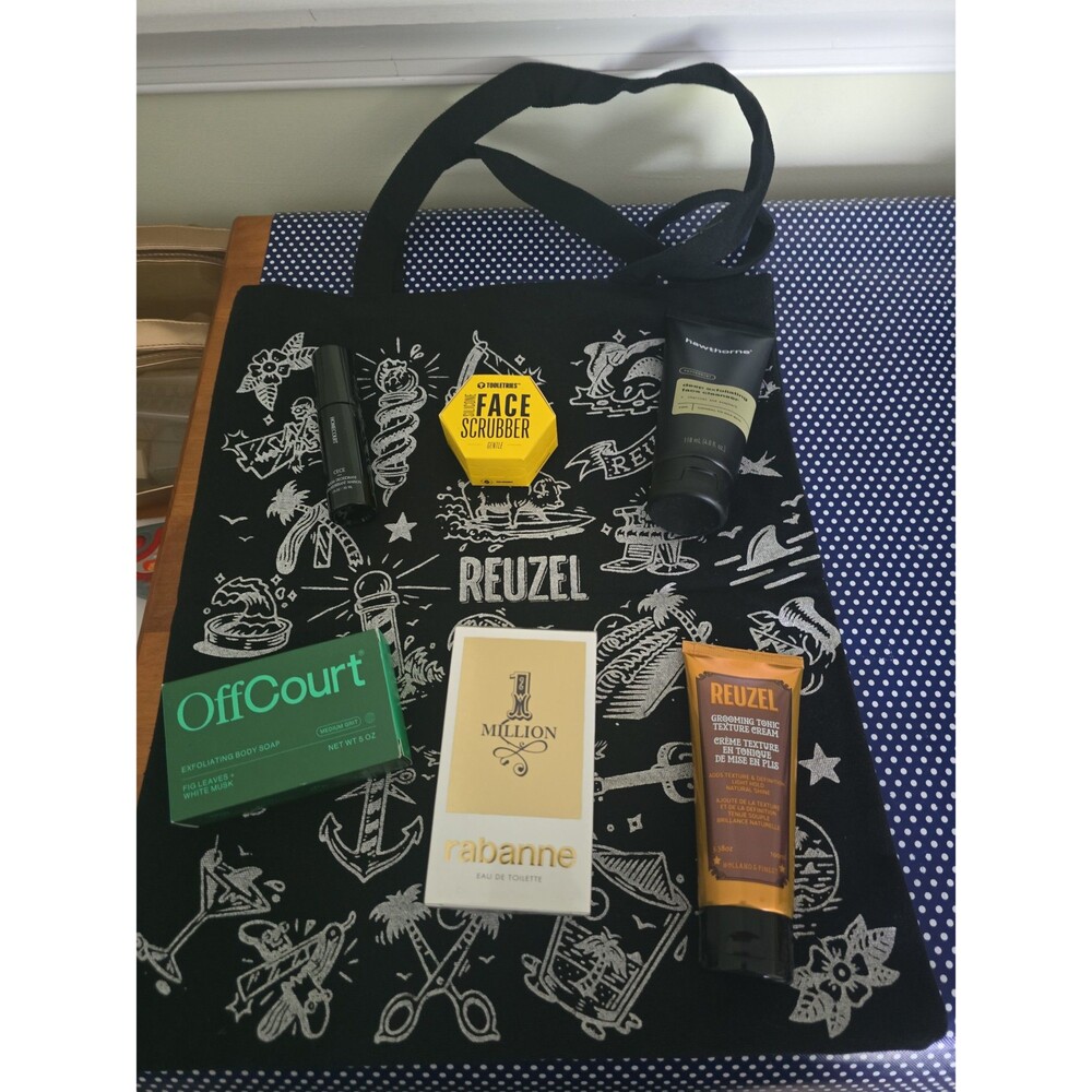 Men's Grooming Discovery Gift Bundle w/Bag including Rabanne NEW $180+ value